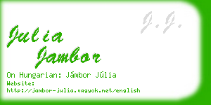julia jambor business card